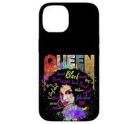 Cool Women Black Educated Melanin Queen Girl Graphic Design Carcasa para iPhone 14