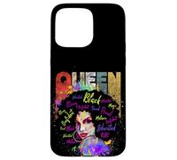 Cool Women Black Educated Melanin Queen Girl Graphic Design Carcasa para iPhone 15 Pro MAX