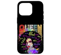 Cool Women Black Educated Melanin Queen Girl Graphic Design Carcasa para iPhone 16 Pro