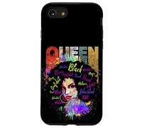 Cool Women Black Educated Melanin Queen Girl Graphic Design Carcasa para iPhone SE (2020) / 7/8