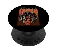 Cool Women Girls Black Melanin Queen Magic, Melanin Queen PopSockets PopGrip Adhesivo