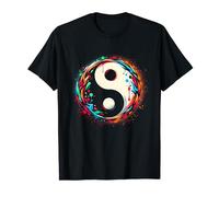 Cool Yin y Yang Símbolo Graffiti Art Style Hombres Mujeres Camiseta