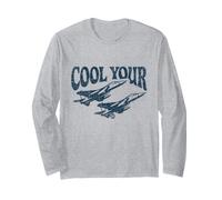 Cool Your Jets Funny Airplane Manga Larga