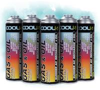 COOL5 2en1-5 x R1234yf refrigerante de repuesto con aceite, para carga de aire acondicionado para coches después de 2016-5 CAJA + APC 500ml