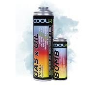 COOL5 2en1 - Reemplazo de refrigerante R1234yf con aceite, para la carga de aire acondicionado para coches después de 2016 + bomba de refresco + APC 500ml