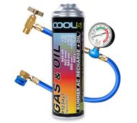 COOL5 - gas r1234yf para coche, r1234yf gas, gas refrigerante r1234yf para vehículos fabricados después de 2017, 2 en 1 + conducto de presión con manómetro para gas R1234yf + APC