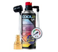 Cool5 Hobby, sustituto r1234yf, Sellador, refrigerante para Aire Acondicionado de automóviles, Equivalente a 660 g, 1 Lata, 5 en 1, 235g, con Manguera integrada con manómetro y Adaptador