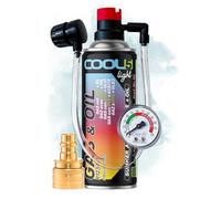 Cool5 Hobby, sustituto r1234yf, Sellador, refrigerante para Aire Acondicionado de automóviles, Equivalente a 660 g, 1 Lata, 2 en 1, 235g, con Manguera integrada con manómetro y Adaptador