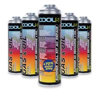 Cool5 Kit completo AC 5 en 1 (4 latas 2 en 1 + 5 en 1 290 g R134a coches 1995-2016)