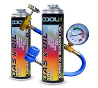 Cool5 , sustituto r134a, Sellador, refrigerante para Aire Acondicionado de automóviles, Equivalente a 760 g, 2 latas, 2 en 1, 290g,