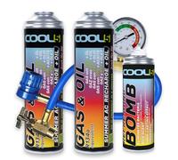 Cool5 , sustituto r134a, Sellador, refrigerante para Aire Acondicionado de automóviles, Equivalente a 760 g, 2 latas, 2 en 1, 290g,