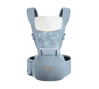 Coolable - Portabebés de nacimiento a primera infancia, ergonómico, 2 en 1 portaje delantero y trasero, asiento de cadera, babero extraíble, tamaño ajustable, malla aireada, azul musgo
