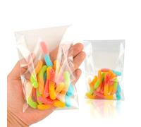 COOLAKE Bolsas de celofán autosellantes de 4 x 6 pulgadas, 100 bolsas transparentes resellables para embalaje de regalos, galletas, regalos, productos, dulces