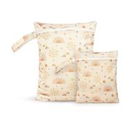 CoolaPeach 2 bolsas húmedas impermeables, reutilizables, con cremallera, para viajes, playa, piscina, natación, pañales de bebé, gimnasio, yoga, ropa húmeda, traje de baño, toallitas de agua (estrella