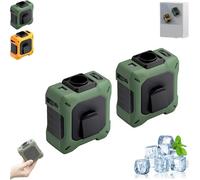 CoolBelts Pro - Wearable Waist Fan & Power Bank with Desktop Stand, CoolBelts Pro Waist Fan, Neck Hanging USB Large Capacity Roller 100-Speed Adjustable Violent Turbo Fans for Camping (2pcs) (green*2)
