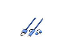 CoolBox COO-CAB-U2MC-GR - Cable 2 en 1 microUSB y USB-C, trenzado y resistente, conectores reversibles, gris