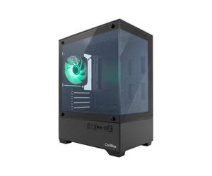 CoolBox Caja Gaming MATX GM200 Vision Lite Negra USB-C 3.2 Gen1 sin fuente + 1 ventilador ARGB