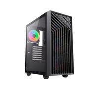 Carcasa Coolbox GA300 Gridline ARGB Black con 5 ventiladores y cristal templado
