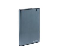 CoolBox Carcasa Disco Duro 2,5", USB3.0 a SATA III, 5Gbps, Soporte UASP, para SSD/HDD SATA I/II/III, Montaje Sencillo sin Herramientas, Aluminio. Gris