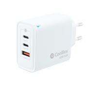 CARGADOR USB-C COOLBOX 65W GAN 1XUSB 2XUSB-C WHITE