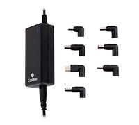 CoolBox Cargador Portátil Universal 45W 15V-20V con 14 Puntas y Selección de Voltaje Automática. Compatible con Lenovo, HP, ASUS, Acer, Toshiba, VANT. Puerto USB para Carga de Smartphone y Tablet