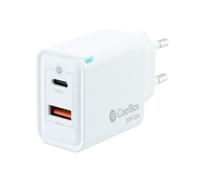 CARGADOR USB PARED COOLBOX GAN 30W USB-C/USB-A QC3.0 BLANCO