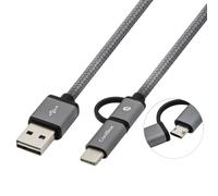 Coolbox coo-cab-u2mc-gr cable usb 1 m usb 2.0 usb a usb c/micro-usb b
