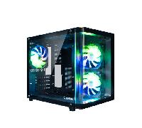 COOLBOX COOLBOX GAMING CAJA MATX GM100 VISION USB3.2 GEN1 SIN FTE + 3 VENTILADORES ARGB RGB Negro