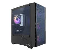 coolbox coolbox gaming caja matx gm220 fusion negra mesh usb-c 3.2 gen1 sin fte+ 4 vent. argb rgb negro