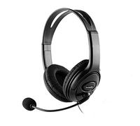 CoolBox CoolChat U1 - Auriculares para Chat en línea con micrófono, Control de Volumen en Cable, Ligeros, Diadema Ajustable, Cable 2m, conexión USB. para PC, Ordenador portátil