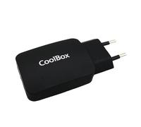 CoolBox CU231-T Cargador de Pared 2x USB 3.1A Negro