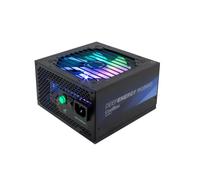 CoolBox DeepEnergy - Fuente de alimentación ATX, iluminación RGB, semimodular, Full Range, 600W, 80Plus Bronze, Modo silencioso Silent 0dBA