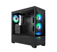 CoolBox GA250 Vision - Caja PC ATX, Ventana Lateral y Frontal de Cristal Templado, Incluye 4 Ventiladores 12cm ARGB, Soporta Refrigeración Líquida, Admite Gráficas hasta 400mm