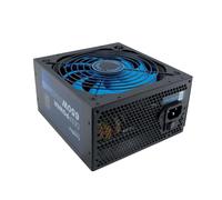 CoolBox DeepPower 650 - Fuente de Alimentación PC 650W 80 Plus Bronze, Full Range, ATX, hasta 85% de Eficiencia, PFC Activo, Ventilador UltraSilencioso de 14cm, Color Negro