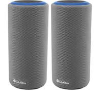 CoolBox Drop G232 - Altavoz Bluetooth Potente 7W RMS x 2, Reproducción por Bluetooth 5.3 + Cable Auxiliar Incluido + Lector microSD, Resistencia al Agua IPX6, Función Manos Libres. Color Gris