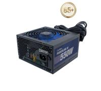 CoolBox Powerline 3, Fuente de Alimentación PC 550W, ATX, 85% Eficiencia, Ventilador Ultra-silencioso 12cm, Tecnologías SMD y DC-DC, Filtro emi, Cables Planos Largos, Negro