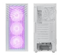 CoolBox - GAMING CAJA ATX GA300 GRIDLINE ARGB WHITE USB-C 3.2 GEN1 SIN FTE + 5 VENTILADORES