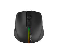 CoolBox Ratón inalámbrico Gaming W01 1600 DPI RGB 6 botones recargable Negro