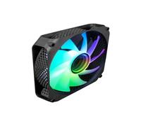 CoolBox Infinity - Ventilador PC 120mm, Ultrasilencioso, ARGB Efecto Túnel de Colores, Fan 120mm, 1000 RPM, 46,27 CFM - Negro