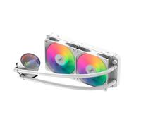 CoolBox Infinity Liquid240 ARGB Refrigeración Líquida PC 240mm, TDP 250W, Ventiladores 120mm Silenciosos, Efecto ARGB Infinity, Silenciosa, Compatible con LGA 1700 y AM5 - Blanco