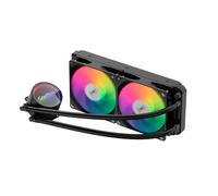 CoolBox Infinity Liquid240 ARGB Refrigeración Líquida PC 240mm, TDP 250W, Ventiladores 120mm Silenciosos, Efecto ARGB Infinity, Silenciosa, Compatible con LGA 1700 y AM5 - Negro