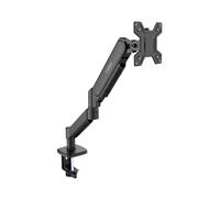 CoolBox M02 - Soporte Brazo Monitor para Pantallas hasta 32", Altura, Giro e Inclinación Ajustables, Posición Monitor Vertical, VESA 75x75/100x100, Hasta 8Kg de Peso, Negro