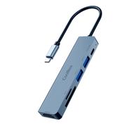 CoolBox C61 Hub USB C HDMI 4K 5 en 1 con Carga PD hasta 100W, Compatible con Apple MacBook, iPad, iPhone, Steam Deck, Switch 6.2,. USB C Dock de Aluminio