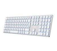 Teclado inalambrico retroiluminado coolbox moonlight key b431 plata blanco