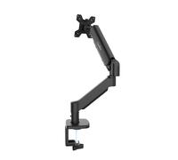 CoolBox MP01 - Soporte Monitor y Portátil, Pantalla hasta 8 kg y 32", Portátiles hasta 17", VESA 75x75 y 100x100, Altura, Inclinación y Giro Ajustables, Bandeja Inclinable. Negro