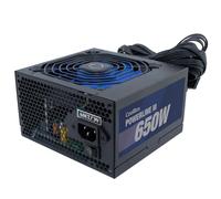 CoolBox Powerline 3 650W - Fuente de Alimentación PC 650W, 85% de Eficiencia, ATX, Tecnología DC-DC, Filtro emi, PFC Activo, Ventilador Silencioso de 12cm. Color Negro