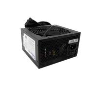 CoolBox PowerLine2 750 - Fuente de Alimentación PC 750W, 85% de Eficiencia, Ventilador 120mm Silencioso Termorregulado, Cables Planos 50cm, 12V Single Rail, PFC Activo, Negro