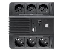 CoolBox - Scudo 3 LCD 800VA sistema de alimentación ininterrumpida (UPS) Línea interactiva 0,8 kVA 480 W 6 salidas AC