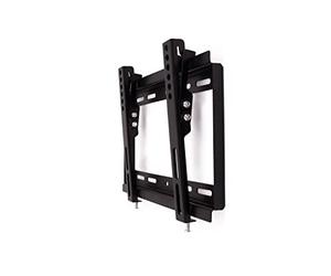 CoolBox Soporte TV Pared 14" - 42". hasta 25 KG de Peso, Inclinación Regulable (0º/12º). Compatible con Soportes VESA 50-200 x 80-215 mm. Distancia a la Pared 60mm, Negro