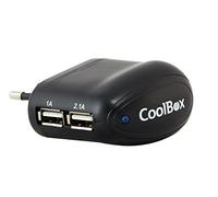 Cargador de pared UX-2 2x USB (negro) - COOLBOX